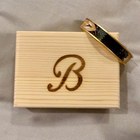 BRACKISH Nome Thin Cuff Bracelet - pheasant and quail feathers 24kt gold plated - Picture 8 of 8